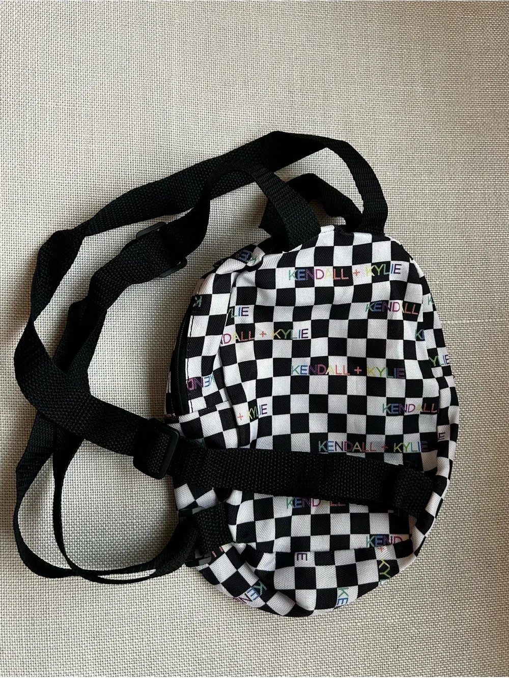Kendall + Kylie Checkered Mini Backpack